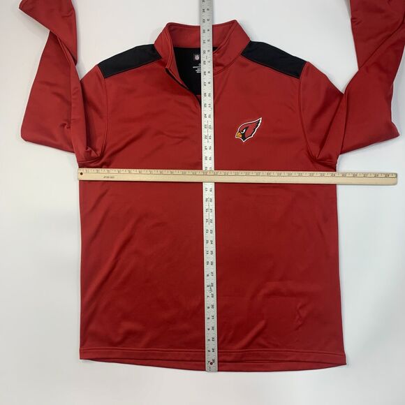 Arizona Cardinals Sweatshirt Men XL Extra Large Red Quarter Zip NFL Team Apparel - Picture 6 of 12